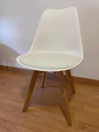 4 Sillas Sklum Blanca Madera