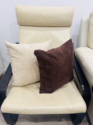 Sofá Relax + Butaca Piel Beige