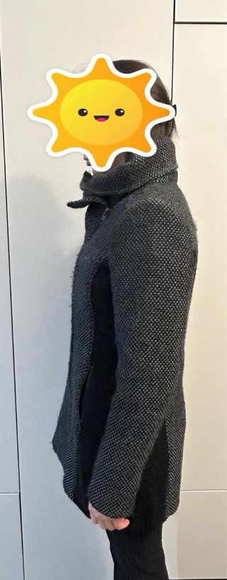 Cappotto donna nero/grigio