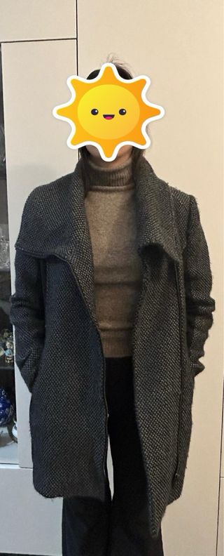 Cappotto donna nero/grigio