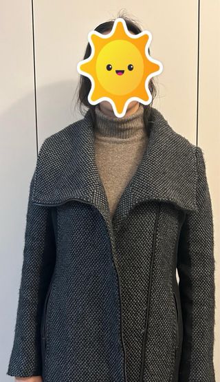 Cappotto donna nero/grigio