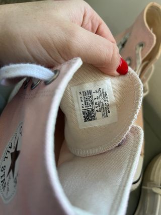 Converse altas rosa bebé