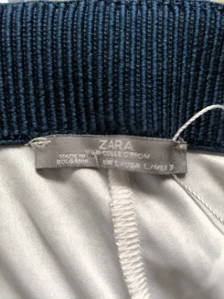 Falda Zara Lentejuelas Azul Verde