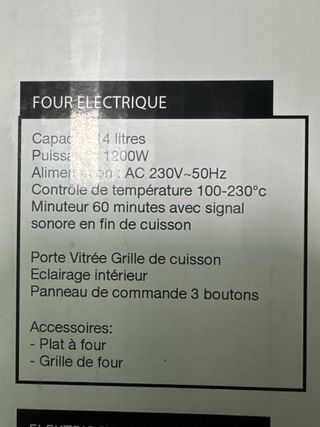 Horno Eléctrico Hyundai 14L 1200W