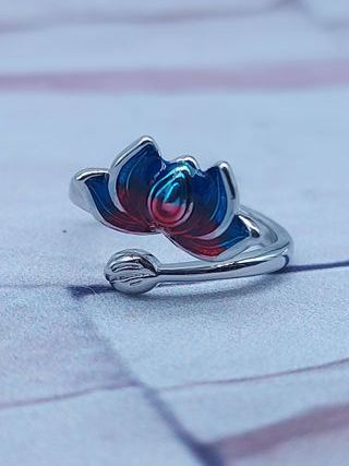 Anillo Plata 925 Flor de Loto Ajustable