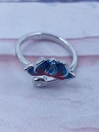 Anillo Plata 925 Flor de Loto Ajustable