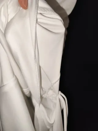 Vestido blanco Zara drapeado tirantes