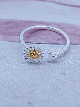 Anillo Plata 925 Ajustable Flor