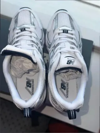 New Balance 530 Blancas Plata Azul