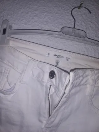 Pantalón Mango Blanco Acampanado