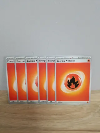 Pokémon Playset x6 Energía fuego