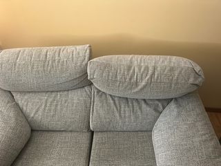 2 Sofas 3 + 2 de tela en tonos verdes