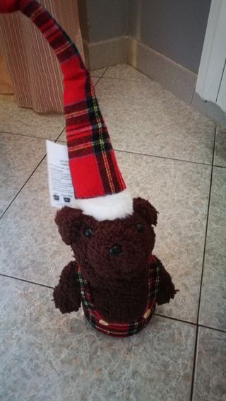 Gnomo ferma porta orsetto peluche