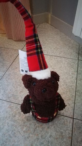 Gnomo ferma porta orsetto peluche