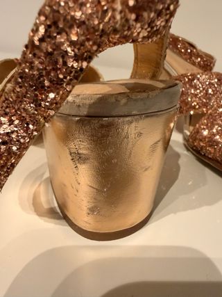 Sandalias London Rebel tacón brillantes