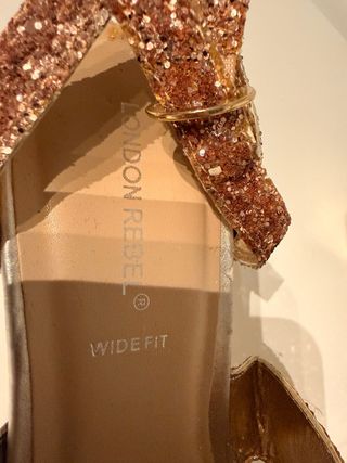 Sandalias London Rebel tacón brillantes