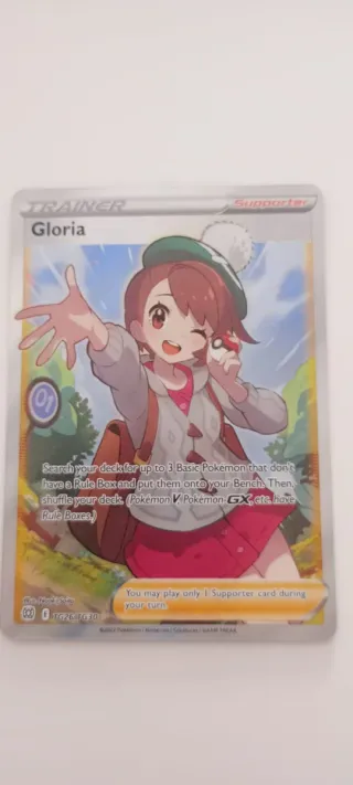 Carta Pokémon Gloria Trainer Supporter Inglés