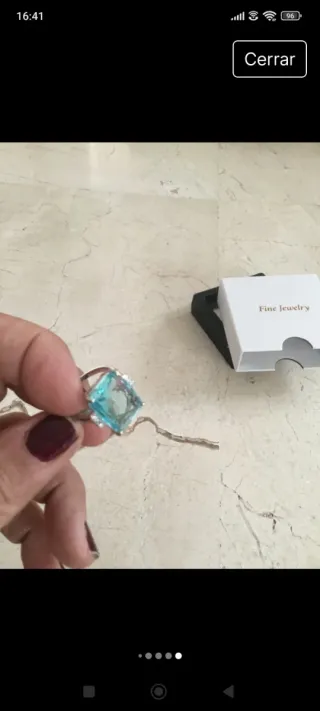 Anillo Plata Piedra Azul