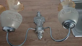 Apliques de pared color plata y cristal