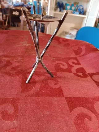 Suporte de vela rústico