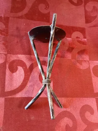 Suporte de vela rústico