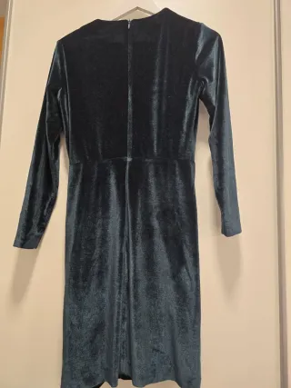 Vestido Terciopelo Verde Mujer