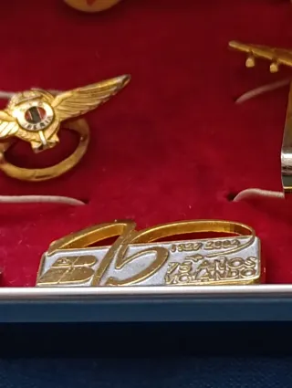 Lote Pins y Pisacorbatas Iberia Vintage