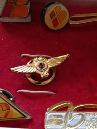 Lote Pins y Pisacorbatas Iberia Vintage