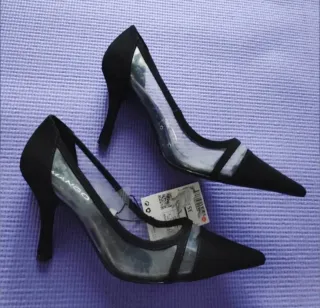 Zapatos Mango transparentes tacón 37
