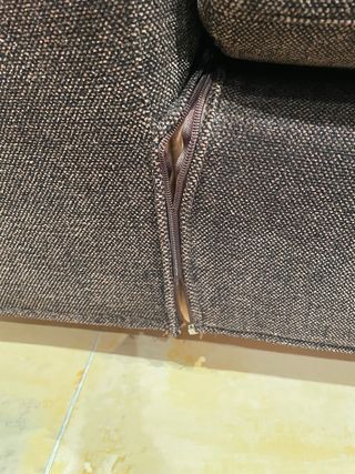 Sofá marrón 3-4 plazas tela