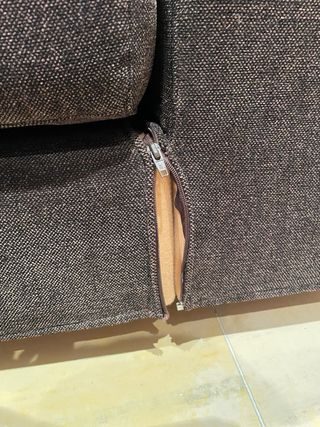 Sofá marrón 3-4 plazas tela