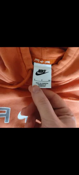 Felpa Nike Air Uomo Tg M Arancione