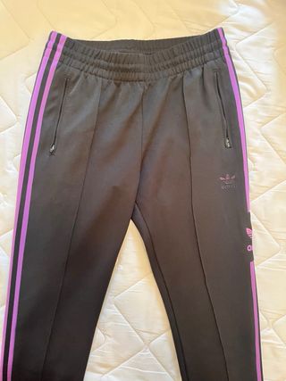 Pantalón Adidas Mujer Negro y Morado