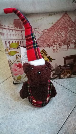 Orsetto marrone ferma porte a quadri