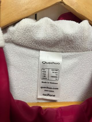 Chaqueta cortavientos Quechua rosa