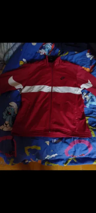 Felpa Nike Uomo Zip Rossa Tg XL