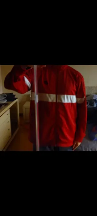 Felpa Nike Uomo Zip Rossa Tg XL