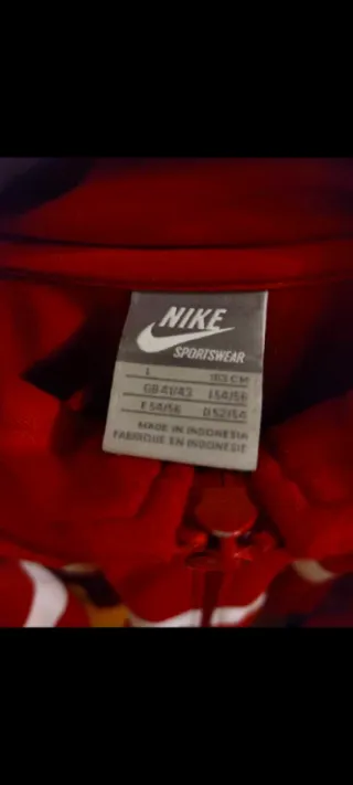 Felpa Nike Uomo Zip Rossa Tg XL