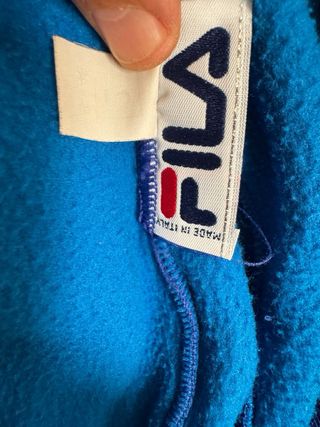 Fila Giacca Track Zip Anni 90 Blu Giallo