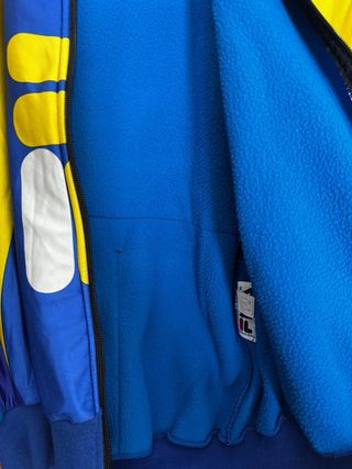 Fila Giacca Track Zip Anni 90 Blu Giallo