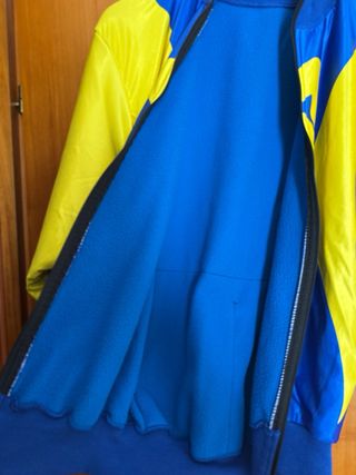 Fila Giacca Track Zip Anni 90 Blu Giallo