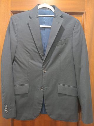 Traje Slim Fit Mango Negro Talla M