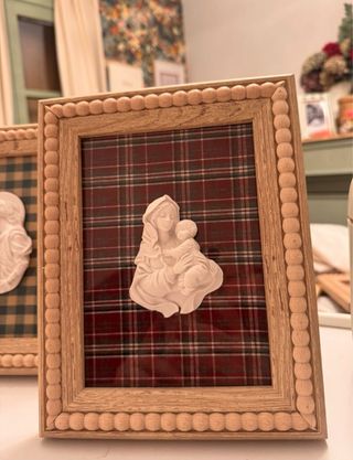 Cuadro Virgen Familia Estampado Liberty