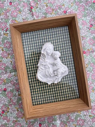 Cuadro Virgen Familia Estampado Liberty