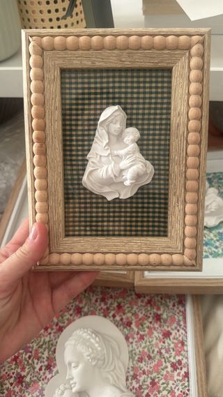 Cuadro Virgen Familia Estampado Liberty