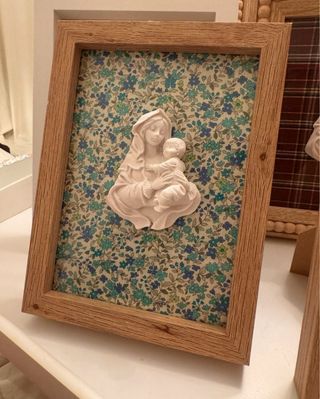 Cuadro Virgen Familia Estampado Liberty