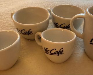 Juego 4 Tazas McCafé Porcelana Blanca