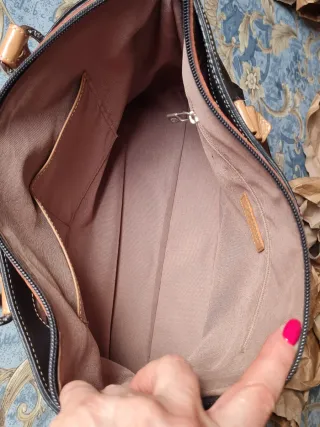 Bolso Piel El Potro. Negro y Marrón