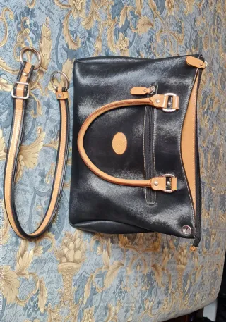 Bolso Piel El Potro. Negro y Marrón