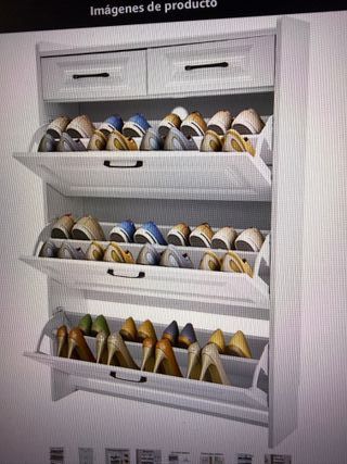 Zapatero 3 solapas 2 cajones